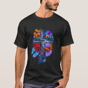 Glaube Blumen Christentum Katholischer Glaube Jesu T-Shirt