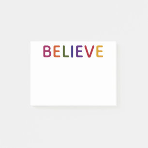 Glaube Bunt Post-it Klebezettel