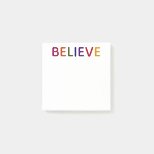 Glaube Bunt Post-it Klebezettel