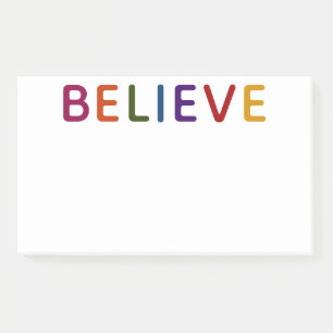 Glaube Bunt Post-it Klebezettel