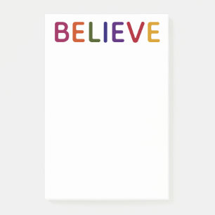 Glaube Bunt Post-it Klebezettel