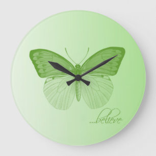 Glaube Butterfly Limon Große Wanduhr