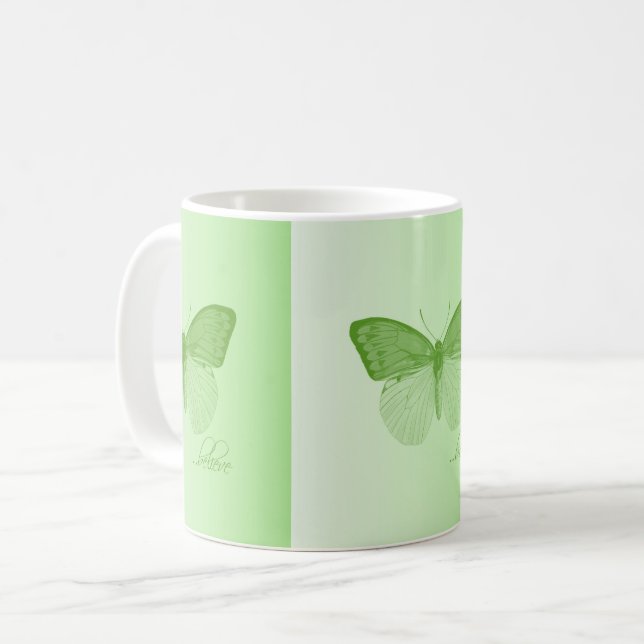 Glaube Butterfly Limon Kaffeetasse (Vorderseite Links)
