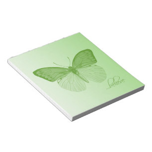 Glaube Butterfly Limon Notizblock