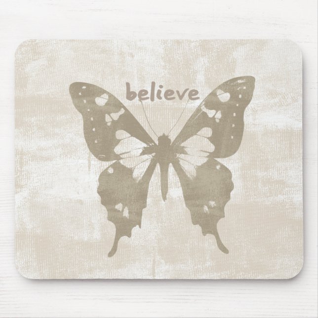 Glaube Butterfly Mousepad (Vorne)