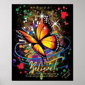 Glaube Butterfly Poster