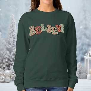 Glaube Dark Green Christlich Weihnachtsfrauen Sweatshirt