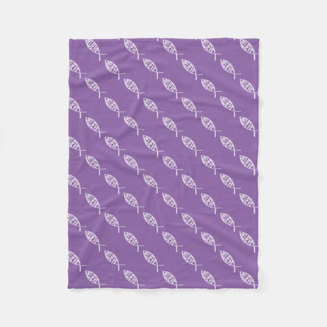 Glaube den Fischlavender Fleecedecke (Vorderseite)