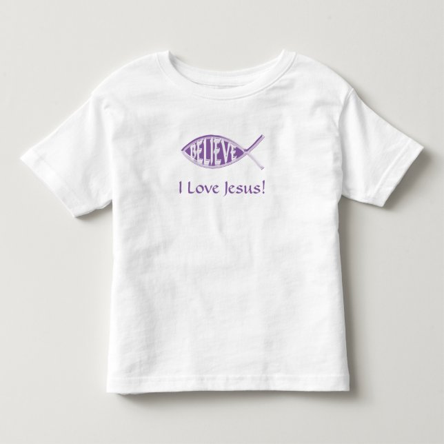 Glaube den Fischlavender Kleinkind T-shirt (Vorderseite)