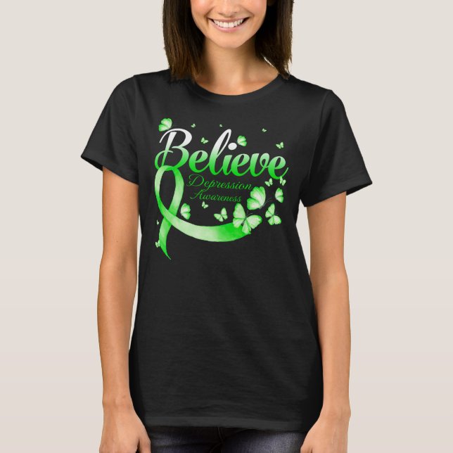 Glaube DEPRESSION Butterfly T-Shirt (Vorderseite)
