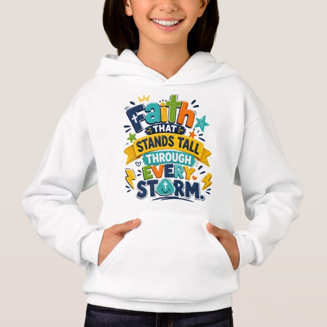 Glaube, der aufrecht steht hoodie (Vorderseite)