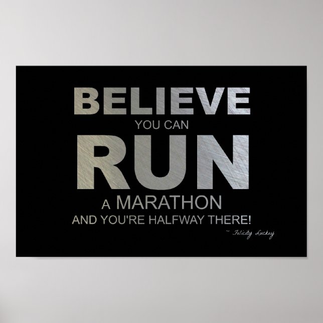 Glaube, du kannst einen Marathon laufen! Poster (Vorne)