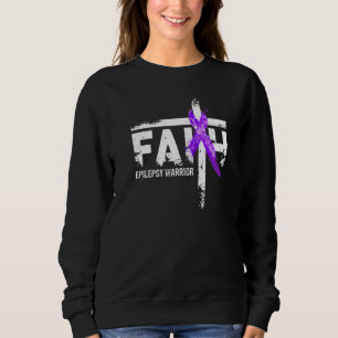 Glaube Epilepsie-Bewusstsein Lila Band Christlich Sweatshirt