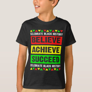 Glaube Erreiche Erfolg Schwarze Geschichte Großer T-Shirt