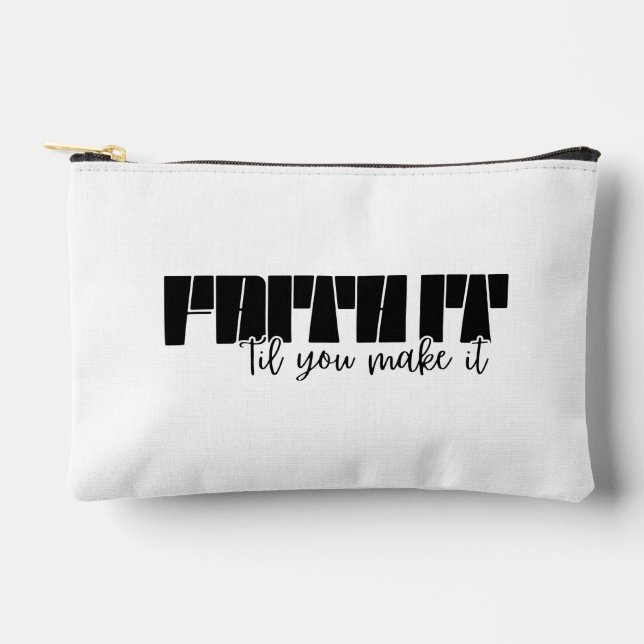 Glaube es "bis du es schaffst" Druckausschnitt Näh Zubehörtasche (Vorderseite)