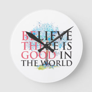 Glaube, es ist gut runde wanduhr