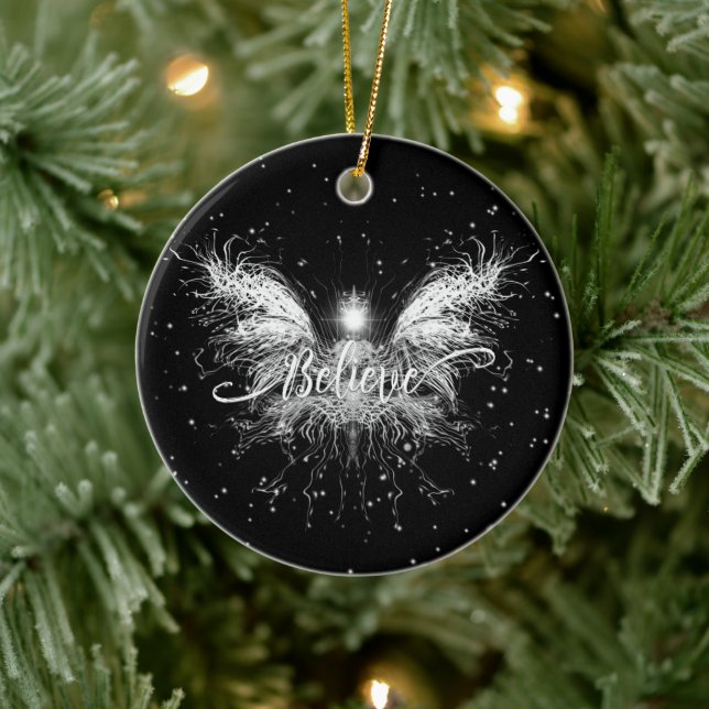Glaube Fairy Starlight Fantasy Keramik Ornament (Baum)
