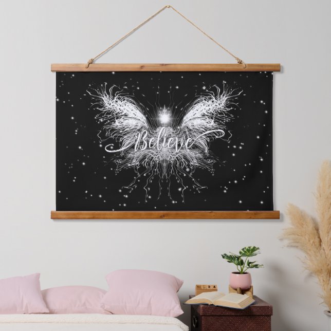 Glaube Fairy Starlight Fantasy Wandteppich Mit Holzrahmen (Schlafzimmer)