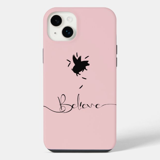 Glaube - Fallende Schweinefedern iPhone Hülle (Rückseite)