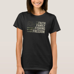 Glaube Familie Fischen Freiheit Bass Angler Tarn U T-Shirt