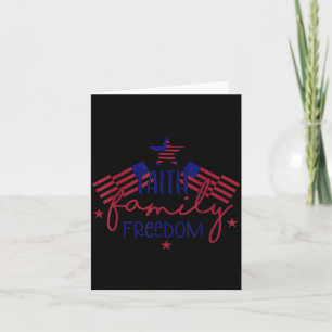 Glaube Familie Freiheit patriotisch Gott segne Karte