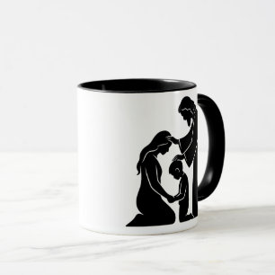 Glaube & Familie Mutter & Kind gesegnet von Gott Tasse