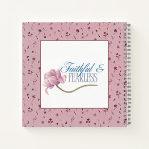 Glaube & Fearless Typografie Design Wurfkissen Notizbuch