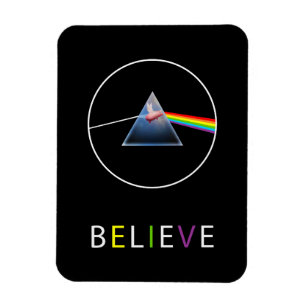 Glaube-Fliegendes-Schwein-Prismen-Design Magnet