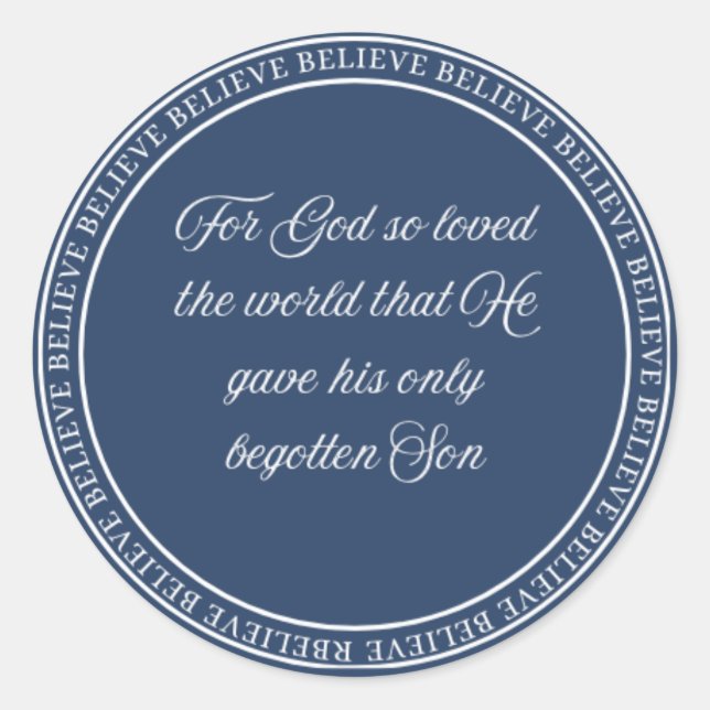 Glaube - Flush Siegel klein Runder Aufkleber (Vorderseite)