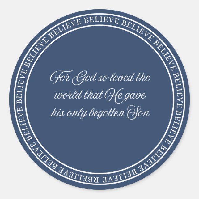 Glaube - flush Siegel Runder Aufkleber (Vorderseite)