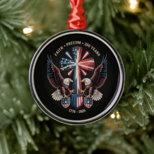 Glaube Freiheit 250 Jahre 250. Jubiläum USA Ornament Aus Metall