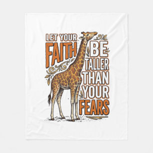 Glaube Giraffe Vintage Inspirierendes Shirt-Design Fleecedecke