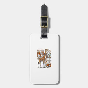Glaube Giraffe Vintage Inspirierendes Shirt-Design Gepäckanhänger