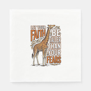 Glaube Giraffe Vintage Inspirierendes Shirt-Design Serviette