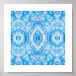 Glaube Hellblau Abstrakte Aquarellkunst Poster
