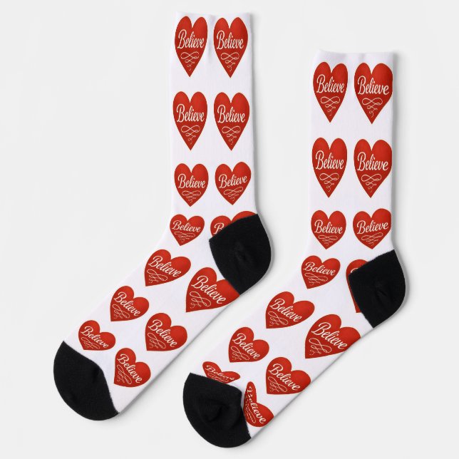 Glaube Herz Socken (Linkes Detail)