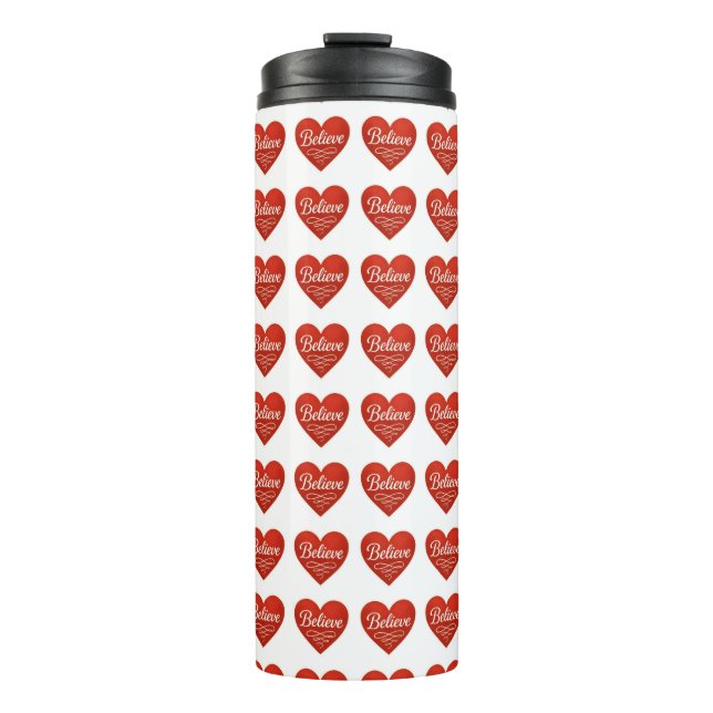 Glaube Herz Thermosbecher (Vorderseite)