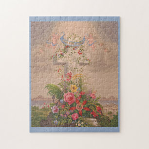 Glaube Hoffnung Barmherzigkeit Und Blumen Puzzle