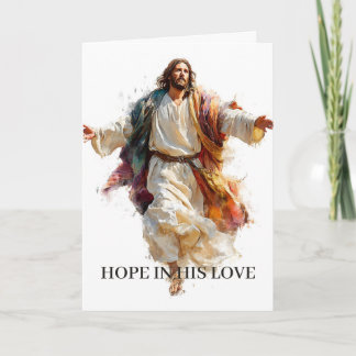 Glaube Hoffnung Ermutigung Karte Jesus offene Arme