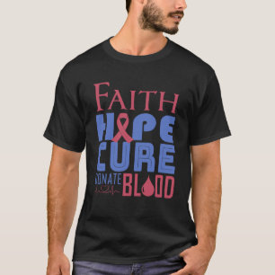 Glaube Hoffnung Heilung Blutspende Weltblutspender T-Shirt