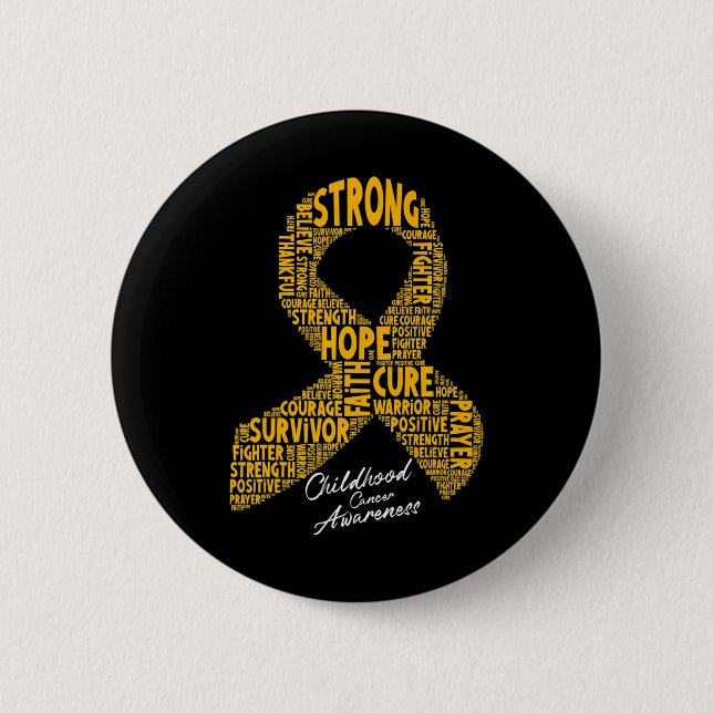Glaube Hoffnung Heilung Kinderkrebs-Bewusstseins-S Button (Vorderseite)