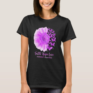 Glaube Hoffnung Liebe Alzheimer-Bewusstsein Sonnen T-Shirt