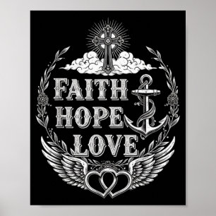 Glaube Hoffnung Liebe Christlich Inspirierend 1 Ko Poster