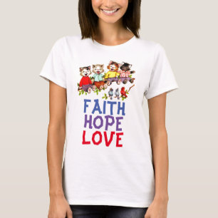 GLAUBE HOFFNUNG LIEBE, Christliche Katz-Shirts T-Shirt