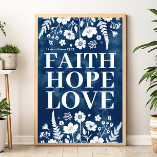 Glaube, Hoffnung, Liebe Christliche Wall Art Print Poster