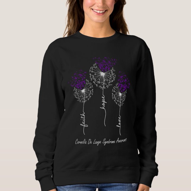 Glaube Hoffnung Liebe Cornelia De Lange Syndrom Be Sweatshirt (Vorderseite)