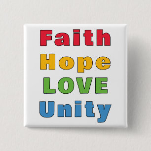 Glaube Hoffnung Liebe Einheit Button