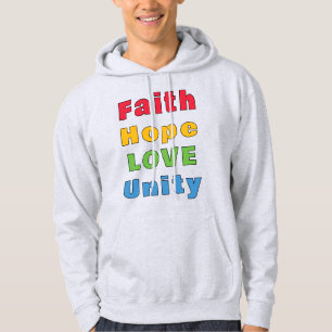 Glaube Hoffnung Liebe Einheit Hoodie