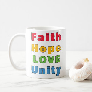 Glaube Hoffnung Liebe Einheit Kaffeetasse