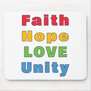 Glaube Hoffnung Liebe Einheit Mousepad
